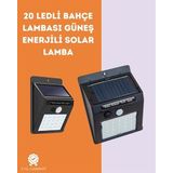 Kablosuz Solar LED Lamba | Bahçe, Veranda, Merdiven Işığı, Otomatik Aç-Kapa Sensörlü