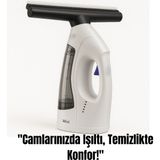 Kablosuz Su Püskürtmeli Cam Temizleme Makinesi - Çift Hazneli, 20W Güçlü Motor, 30 Dakika Kesintisiz Kullanım