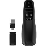 Kablosuz Sunum Kumandası Type-C ve USB Girişli Powerpoint Slayt Sayfa Çevirme Kırmızı Işaretçi Işıklı Projektör - standart