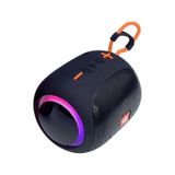 Kablosuz Taşınabilir Ses Bombası Rgb Renkli Işıklı Bluetooth Hoparlör lacivert