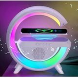 Kablosuz Telefon Şarj Bluetooth Hoparlör Istasyonu Ses Rgb Atmosfer Gece Işık Bt-2301 (5067)