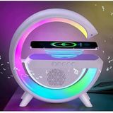 Kablosuz Telefon Şarj Bluetooth Hoparlör Istasyonu Ses Rgb Atmosfer Gece Işık Bt-2301 (5224)