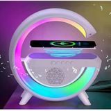 Kablosuz Telefon Şarj Bluetooth Hoparlör Istasyonu Ses Rgb Atmosfer Gece Işık Bt-2301 (5250)