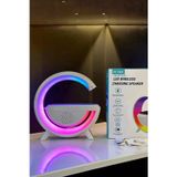 Kablosuz Telefon Şarj Bluetooth Hoparlör Istasyonu Ses Rgb Atmosfer Gece Işık Bt-2301