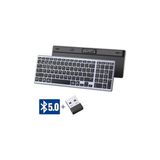 Kablosuz Ultra Ince Sessiz Bluetooth Türkçe Q Klavye, Siyah, 15258TR - Option-1 - 001-Renkli
