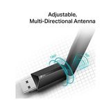 Kablosuz Wifi Alıcı AC1300 Mbps Dual Band USB 3.0 Adaptör - 1 GB - 00-Siyah - Beyaz - Option-1
