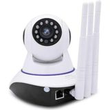 Kablosuz Wifi Ip Kamera 3 Antenli 1080P Full Hd 3 Mp Hareketli Gece Görüşlü Güvenlik Kamerası - Beyaz