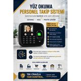 Kablosuz-Wifi Kartlı Yüz Okuma Personel Takip-Web Giriş-Çıkış Programı - (10 Kart Dahil)