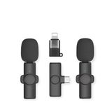 Kablosuz Yaka Mikrofonları 2li For Type-C For İphone tüm modeller Video Kaydı, Podcast, Röportajlar, YouTube, TikTok ve Vlog için Mini Mikrofon