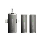 Kablosuz Yaka Mikrofonu Lenyes LM202 3in1 Type-C&lightning&3,5mm Portlu Siyah