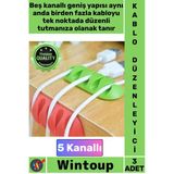 #Kablotutucu Silikon Yapışkanlı Masaüstü Kablo Düzenleyici Klips Seti Kablo Tutucu 5 Kanallı 3 Adet