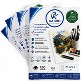 Kabro A4 220 gr 100 Yaprak Amerikan Bristol Resim ve Çizim Kağıdı - 100 Adet - Beyaz