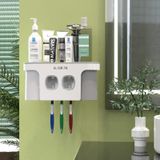 KABUM Banyo Organizatörü için Diş Fırçası Tutucuları, 2 Fincanlık Otomatik Diş Macunu Dağıtıcı Sıkacağı Seti, Banyo Seti için Duvara Monte Edilmiş, İdeal Banyo Aksesuarları.