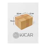 Kacar 10 Adet Kargo Kutusu - 22 x 13 x 17 Kargo Kartonu - Taşıma Kutusu - Çift Oluklu Mukavva Kutu Koli
