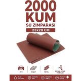 KACAR 23X28CM Su Zımparası - Oto, Ahşap ve Metal Için Hassas Astar ve Yüzey Zımparası - 2000 Kum