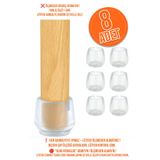 Kacar Home 8 Adet Silikon Masa Sandalye Pabuç – 2,5 cm – 3,2 cm Arası Uyumlu Kaydırmaz Zemin Koruyucu