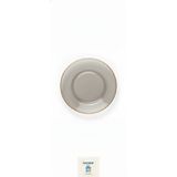 KACHKIRHOME Cam Pasta Tabağı Parti Doğum Günü Konsept 6 Adet Yaldızlı 19 cm Füme Gri Renk servis Sunum