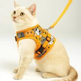 Kaçış Önleyici Kedi Gögüs Tasması - Turuncu