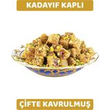 Kadayıf Kaplamalı Çifte Kavrulmuş Antep Fıstıklı Lokum 1 kg