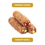 Kadayıf Kaplı Antep Fıstıklı Nar Aromalı Parmak (Fitil) Lokum