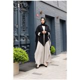 KADEEM Almila Medine İpeği Elbise & Kimono Ekru- 1003