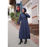 Kadeem Giyim Lina Süet Kaban - 422530 - 40 - Lacivert