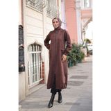 Kadeem Giyim Rüya Süet Kaban - 422529 - Kahverengi