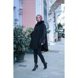 KADEEM KÜRKLÜ PANÇO Siyah