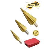 Kademeli Matkap Ucu Seti 4-12, 4-20, 4-30 Metal Kutulu (3 Parca Set)