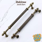 Kader Eskitme Antik Sarı Metal Kulp 160 mm - 16 cm Mobilya Mutfak Dolabı Dolap Kulpları Çekme Kulbu