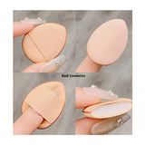 Kadi Cosmetics Parmak Makyaj Süngeri - Mini Puf Kapatıcı Pudra Süngeri 4 Adet Hassas Kullanım - Çok Renkli