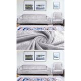 Kadife 3 3 1 1 Lastikli Kanepe Örtüsü | Lastikli Koltuk Örtüsü | Koltuk Kılıfı Takımı (AÇIK GRİ) - Gri - 180 x 230 cm