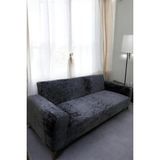 Kadife 3 Kişilik Koltuk Örtüsü Leke Tutmaz Esnek Solma Yapmaz Parlak Kadife Koltuk Kılıfı - 180 x 230 cm - Antrasit
