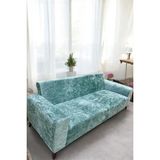 Kadife 3 Kişilik Koltuk Örtüsü Leke Tutmaz Esnek Solma Yapmaz Parlak Kadife Koltuk Kılıfı - 180 x 230 cm - Mint Yeşili