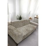 Kadife 3 Kişilik Koltuk Örtüsü Leke Tutmaz Esnek Solma Yapmaz Parlak Kadife Koltuk Kılıfı - 180 x 230 cm - Vizon