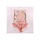 KADİFE ÇANTALI ÇANTA BOY KURANI KERİM (PEMBE)