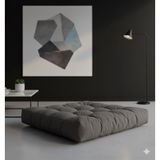 Kadife Döşemelik Kumaştan Yer Pufu | Sandalye Minderi | Yer Minderi 60x60 cm (Gri)