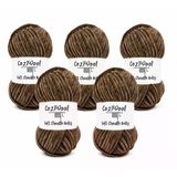 Kadife İp, 5'li Paket 5x100 Gr. 120 Mt., Soft Chenille Bulky%100 Mikro Polyester, Amigurumi, Oyuncak, Bebek Battaniyesi, Yumuşak, Lüks & Canlı Renkler, 1045-Çikolata