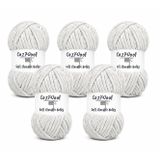 Kadife İp, 5'li Paket 5x100 Gr. 120 Mt., Soft Chenille Bulky%100 Mikro Polyester, Amigurumi, Oyuncak, Bebek Battaniyesi, Yumuşak, Lüks & Canlı Renkler, 1047-Açık Gri