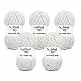 Kadife İp, 5'li Paket 5x100 Gr. 120 Mt., Soft Chenille Bulky%100 Mikro Polyester, Amigurumi, Oyuncak, Bebek Battaniyesi, Yumuşak, Lüks & Canlı Renkler, 1047-Açık Gri