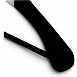 Kadife Kaplı Gümüş Takım Elbise Askısı 5 Adet 45 cm - Siyah - Gümüş
