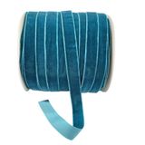 Kadife Kurdele Rulosu(Darkcyan) | Çok Renkli 20mm Parti ve Hediye Paketleme