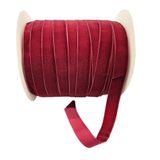 Kadife Kurdele Rulosu(Darkred) | Çok Renkli 20mm Parti ve Hediye Paketleme