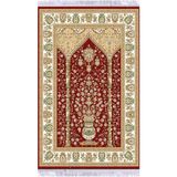 Kadife Lüks Seccade Keten Astarlı Namazlık 70x120 cm - Açık Kahverengi