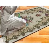 Kadife Lüks Seccade Keten Astarlı Namazlık 70x120 cm - Bej