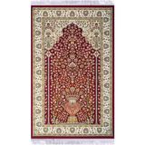 Kadife Lüks Seccade Keten Astarlı Namazlık 70x120 cm - Koyu Kahverengi