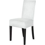 Kadife Sandalye Kılıfı – Esnek, Yıkanabilir, Kaymaz, Şık Tasarım – Modern Dekoratif Sandalye Örtüsü - 35 x 56 cm - Beyaz