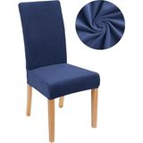 Kadife Sandalye Kılıfı,sandalye Örtüsü, Lastıkli, Standart 1 Adet Kadife Sandalye Kılıfı - 45 x 45 cm - Lacivert