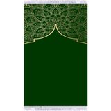 Kadife Seccade Çeyizlik Namazlık Keten Astarlı 70x120 cm - Mavi