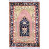 Kadife Seccade Çeyizlik Namazlık Keten Astarlı 70x120 cm - Pembe